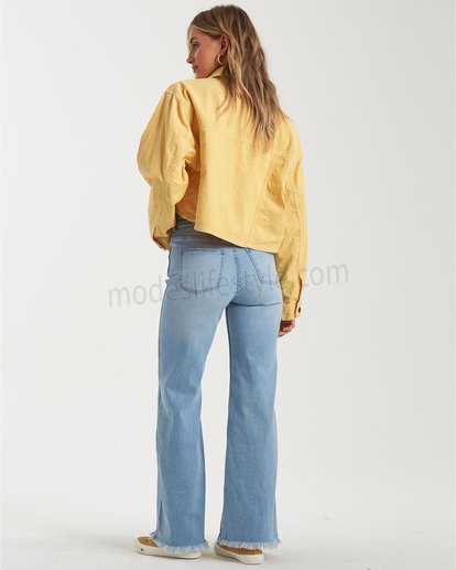 Wide Range - Jean taille haute pour Femme Pas cher - -2