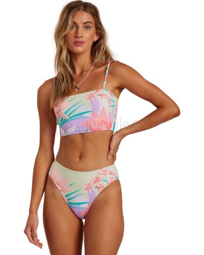 Lost In Daydreams Maui - Bas de bikini taille haute pour Femme Pas cher - -0